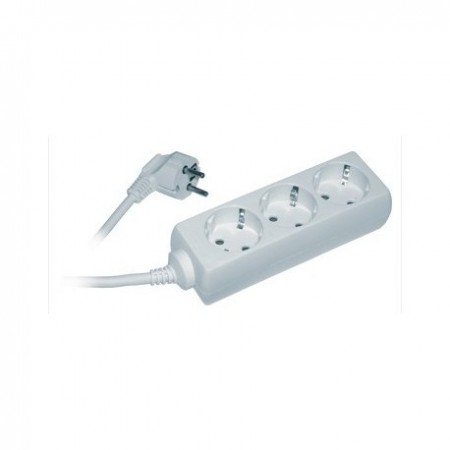 Prelungitor 3 prize cu CP 5 m 3x1.5 mm fara intrerupator Lohuis